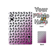 Magenta Gradient Flower Playing Cards 54 Designs (mini) by snowwhitegirl