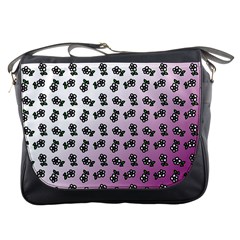 Magenta Gradient Flower Messenger Bag by snowwhitegirl