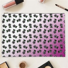 Magenta Gradient Flower Cosmetic Bag (xxl)