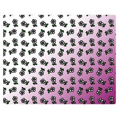 Magenta Gradient Flower Double Sided Flano Blanket (medium)  by snowwhitegirl