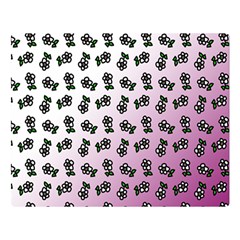 Magenta Gradient Flower Double Sided Flano Blanket (large)  by snowwhitegirl