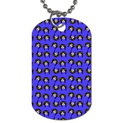 Retro Girl Daisy Chain Pattern Blue Dog Tag (two Sides) by snowwhitegirl