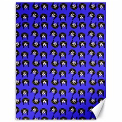 Retro Girl Daisy Chain Pattern Blue Canvas 18  X 24  by snowwhitegirl