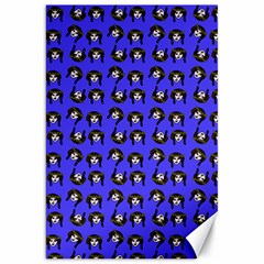 Retro Girl Daisy Chain Pattern Blue Canvas 20  X 30  by snowwhitegirl