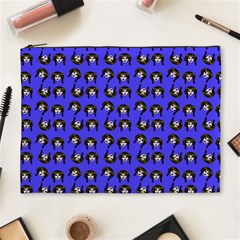 Retro Girl Daisy Chain Pattern Blue Cosmetic Bag (xl) by snowwhitegirl