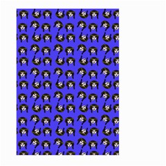 Retro Girl Daisy Chain Pattern Blue Large Garden Flag (two Sides) by snowwhitegirl