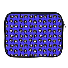 Retro Girl Daisy Chain Pattern Blue Apple Ipad 2/3/4 Zipper Cases by snowwhitegirl