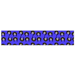 Retro Girl Daisy Chain Pattern Blue Small Flano Scarf by snowwhitegirl