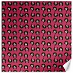 Retro Girl Daisy Chain Pattern Pink Canvas 16  x 16  15.2 x15.41  Canvas - 1