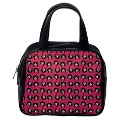 Retro Girl Daisy Chain Pattern Pink Classic Handbag (one Side) by snowwhitegirl