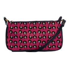 Retro Girl Daisy Chain Pattern Pink Shoulder Clutch Bag by snowwhitegirl