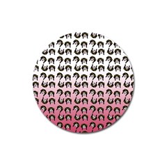 Retro Girl Daisy Chain Pattern Magnet 3  (round) by snowwhitegirl