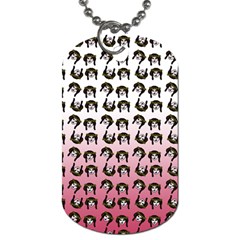 Retro Girl Daisy Chain Pattern Dog Tag (one Side) by snowwhitegirl