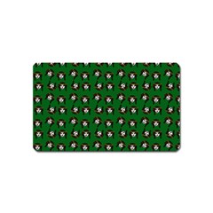 Retro Girl Daisy Chain Pattern Green Magnet (name Card) by snowwhitegirl