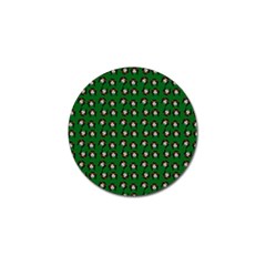 Retro Girl Daisy Chain Pattern Green Golf Ball Marker by snowwhitegirl