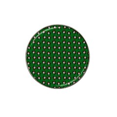 Retro Girl Daisy Chain Pattern Green Hat Clip Ball Marker (4 Pack) by snowwhitegirl