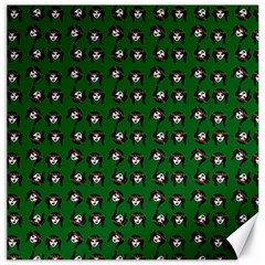 Retro Girl Daisy Chain Pattern Green Canvas 12  X 12  by snowwhitegirl