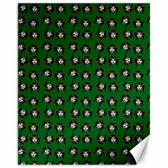 Retro Girl Daisy Chain Pattern Green Canvas 16  X 20  by snowwhitegirl