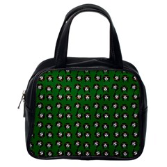 Retro Girl Daisy Chain Pattern Green Classic Handbag (one Side) by snowwhitegirl