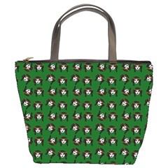 Retro Girl Daisy Chain Pattern Green Bucket Bag by snowwhitegirl