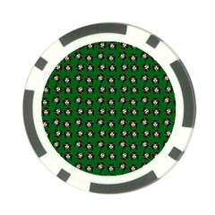 Retro Girl Daisy Chain Pattern Green Poker Chip Card Guard (10 Pack) by snowwhitegirl