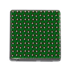 Retro Girl Daisy Chain Pattern Green Memory Card Reader (square 5 Slot) by snowwhitegirl