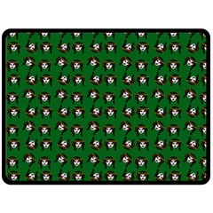 Retro Girl Daisy Chain Pattern Green Fleece Blanket (large)  by snowwhitegirl