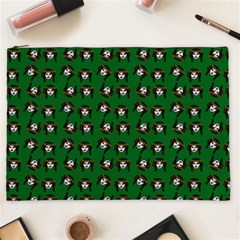 Retro Girl Daisy Chain Pattern Green Cosmetic Bag (xxl) by snowwhitegirl