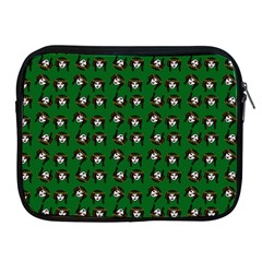 Retro Girl Daisy Chain Pattern Green Apple Ipad 2/3/4 Zipper Cases by snowwhitegirl