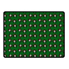 Retro Girl Daisy Chain Pattern Green Double Sided Fleece Blanket (small)  by snowwhitegirl