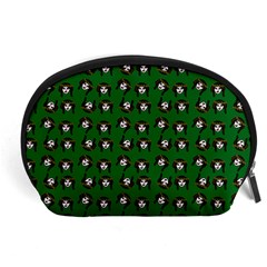 Retro Girl Daisy Chain Pattern Green Accessory Pouch (large)