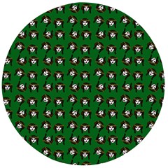 Retro Girl Daisy Chain Pattern Green Wooden Bottle Opener (round) by snowwhitegirl