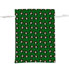 Retro Girl Daisy Chain Pattern Green  Lightweight Drawstring Pouch (xl) by snowwhitegirl