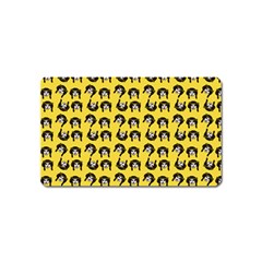 Retro Girl Daisy Chain Pattern Yellow Magnet (name Card) by snowwhitegirl