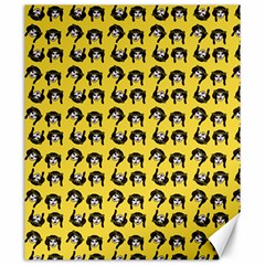 Retro Girl Daisy Chain Pattern Yellow Canvas 20  X 24  by snowwhitegirl