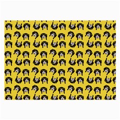 Retro Girl Daisy Chain Pattern Yellow Large Glasses Cloth