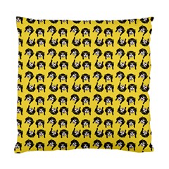 Retro Girl Daisy Chain Pattern Yellow Standard Cushion Case (Two Sides)