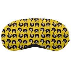 Retro Girl Daisy Chain Pattern Yellow Sleeping Mask by snowwhitegirl