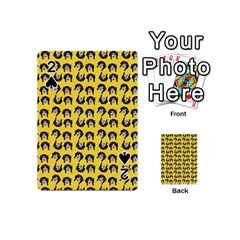 Retro Girl Daisy Chain Pattern Yellow Playing Cards 54 Designs (Mini)