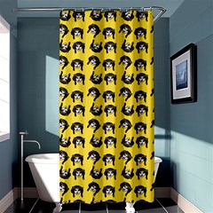 Retro Girl Daisy Chain Pattern Yellow Shower Curtain 36  x 72  (Stall) 