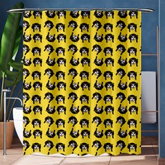 Retro Girl Daisy Chain Pattern Yellow Shower Curtain 60  x 72  (Medium) 