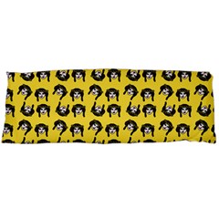 Retro Girl Daisy Chain Pattern Yellow Body Pillow Case (dakimakura) by snowwhitegirl