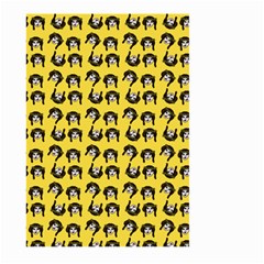 Retro Girl Daisy Chain Pattern Yellow Large Garden Flag (Two Sides)