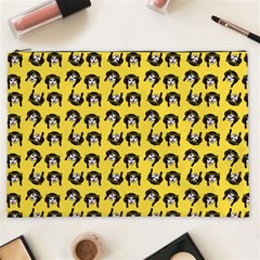 Retro Girl Daisy Chain Pattern Yellow Cosmetic Bag (xxl) by snowwhitegirl