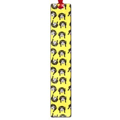 Retro Girl Daisy Chain Pattern Yellow Large Book Marks