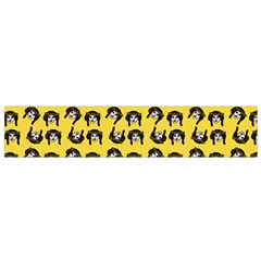 Retro Girl Daisy Chain Pattern Yellow Small Flano Scarf