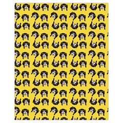 Retro Girl Daisy Chain Pattern Yellow Drawstring Bag (Small)