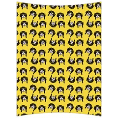 Retro Girl Daisy Chain Pattern Yellow Back Support Cushion