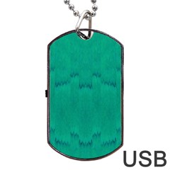 Love To One Color To Love Green Dog Tag Usb Flash (two Sides) by pepitasart