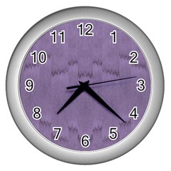 Love To One Color To Love Purple Wall Clock (silver) by pepitasart